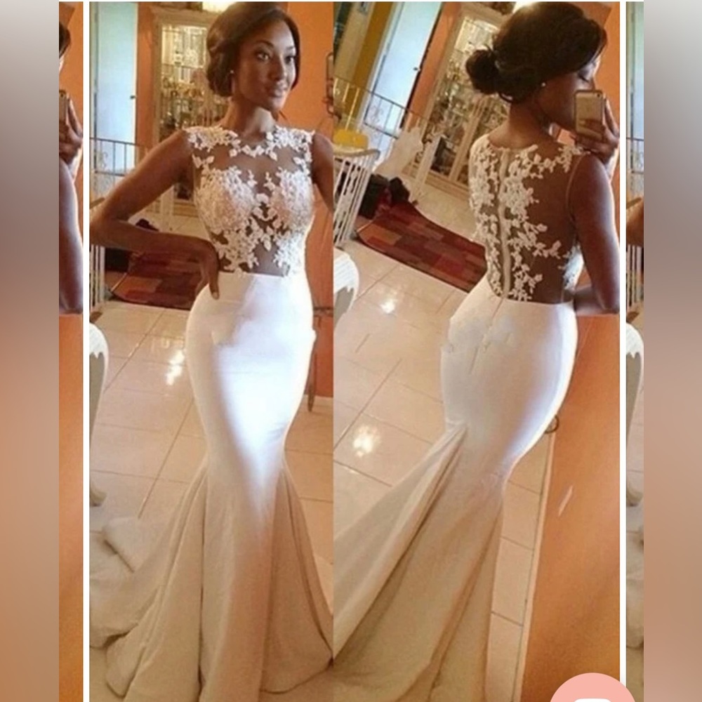 Lace bodice Wedding dress
